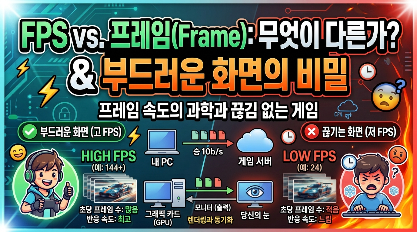 FPS와 프레임(Frame)의 차이점, 부드러운 게임 화면이 만들어지는 과정
