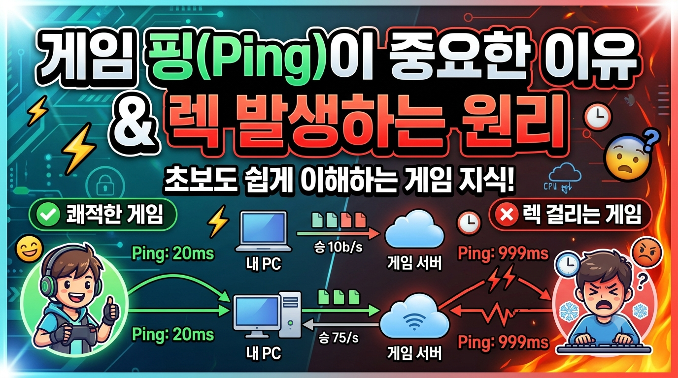게임에서 핑(Ping)이 중요한 이유, 렉이 발생하는 원리까지 알아보기