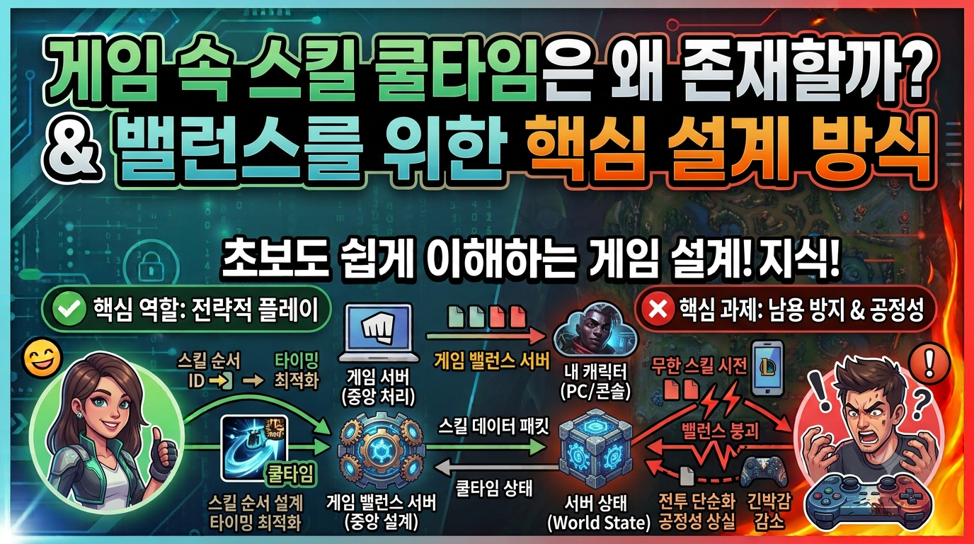 게임 속 스킬 쿨타임은 왜 존재할까? 밸런스를 위한 핵심 설계 방식