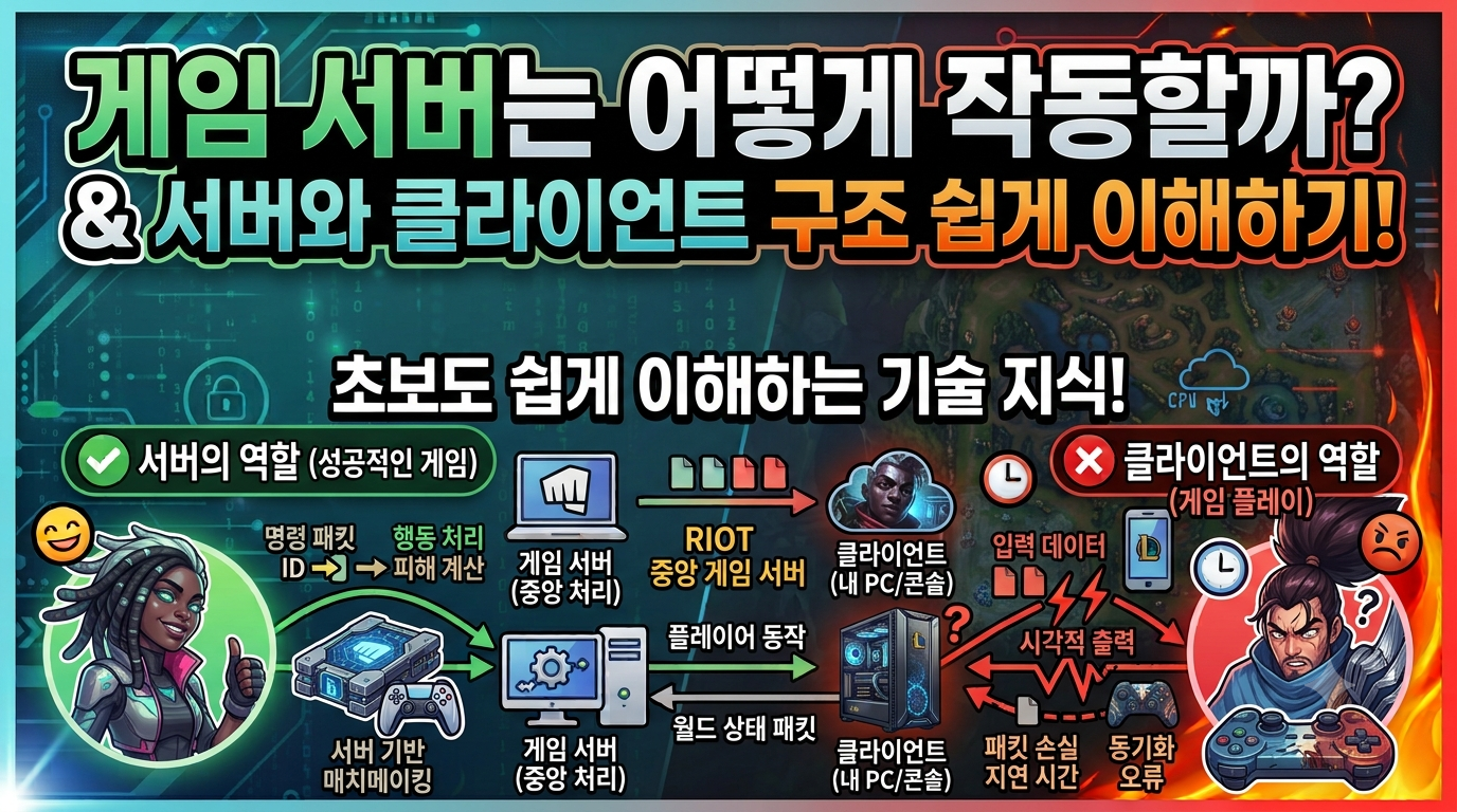 게임 서버는 어떻게 작동할까? 서버와 클라이언트 구조 쉽게 이해하기